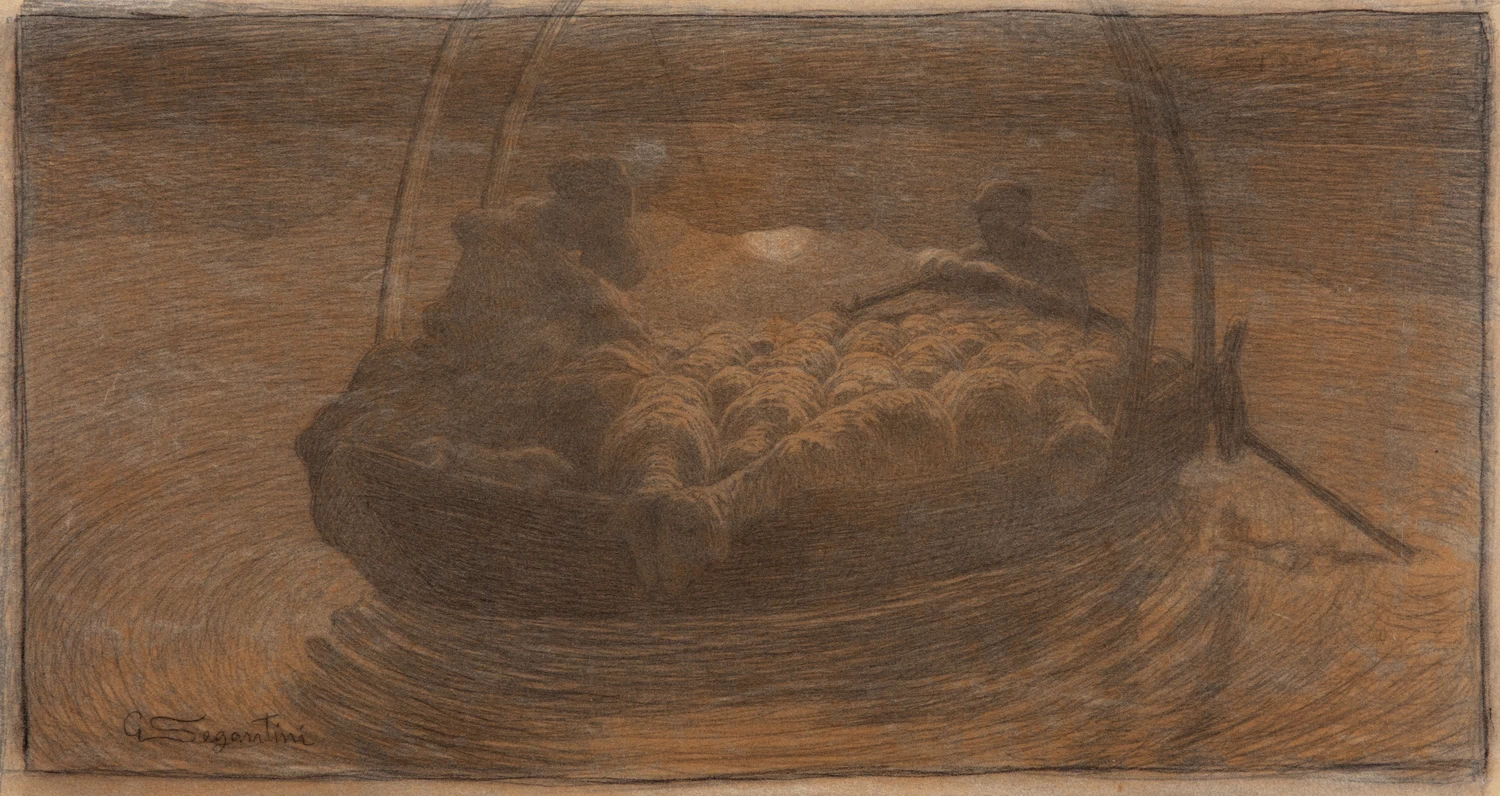 Ave Maria a trasbordo, 1890 - Pinacoteca 'il Divisionismo' Fondazione Cassa di Risparmio di Tortona, Palazzetto Medioevale, Tortona